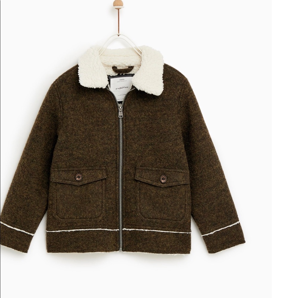 Zara Boys Wool Coat Size 7